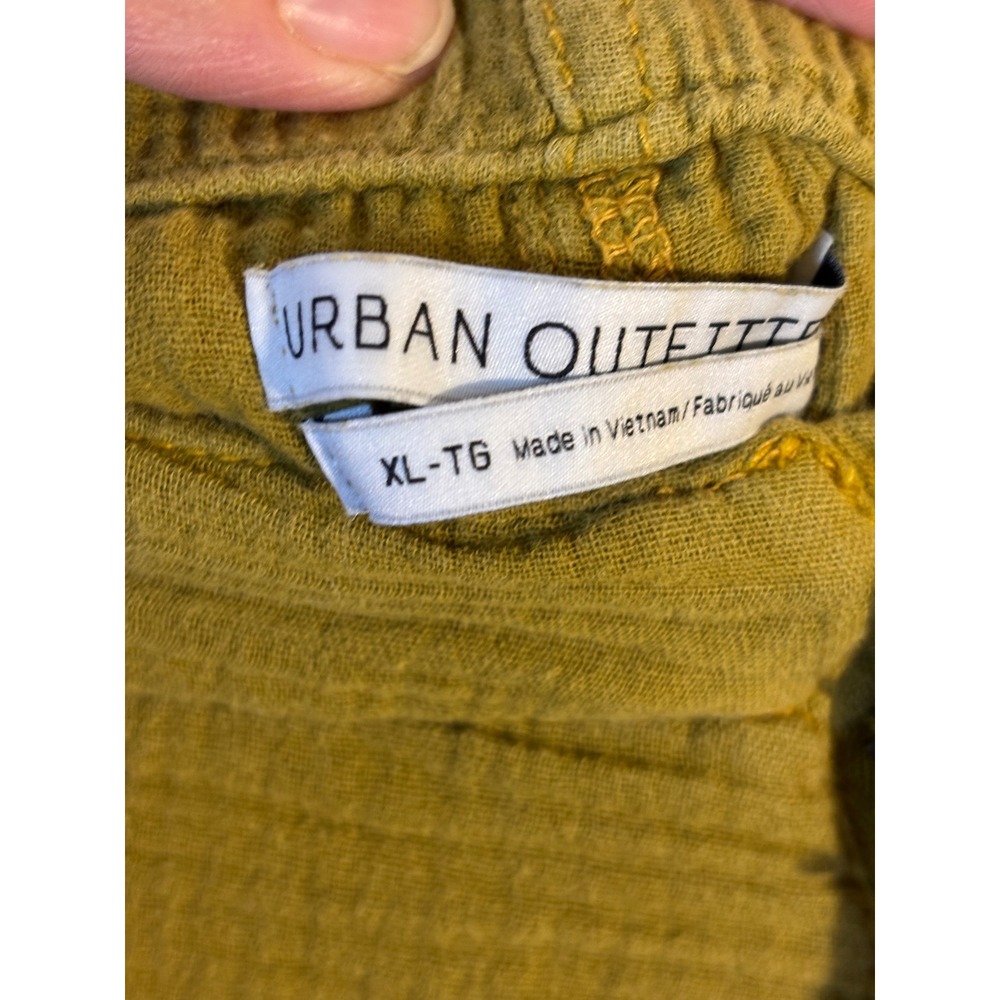 Urban Outfitters Green Cotton Gauze Wide leg Utility Pants XL - Picture 4 of 8